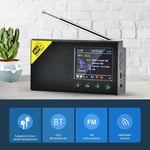 Récepteur audio stéréo DAB FM numérique Bluetooth portable,radio pour la maison et le bureau