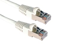 White 10m Ethernet Cable CAT6 Full Copper FTP Screened Network Lead RJ45