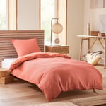 Univers D � Cor - Parure de couette 'Nid d'abeille' 140 x 200 pour lit 1 place - Couleur : Blush