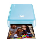 Kodak Photo Printer Mini 2 - Imprimante - couleur - thermique par sublimation - 53.3 x 86.4 mm jusqu'à 0.83 min/page (couleur) - Bluetooth, NFC - bleu