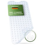 SilverRack DermaSensitivo Tapis de bain 100 % sans BPA (transparent) Tapis de bain antidérapant 100 x 40 cm pour enfants et bébés Tapis de douche antidérapant pour un maintien sûr dans la baignoire