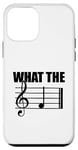 Coque pour iPhone 12 mini What the F Note de musique drôle Professeur de musique Meme