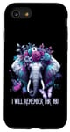 Coque pour iPhone SE (2020) / 7 / 8 Papillon Floral Tees Violet Dementia Alzheimer's Elephant