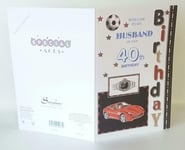 HUSBAND - 40th Birthday Sentimental Verse Age 40 Quality New Greeting Card