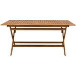 Miliboo - Table de jardin pliante rectangulaire en bois massif L170 cm santiago