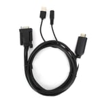 HDMI-VGA-muunninsovitin Digitaalinen analoginen muuntaja 1,8 metrin USB-kaapelilla