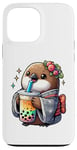 iPhone 13 Pro Max Kiwi Bird Drinking Bubble Tea Japanese Kimono Case