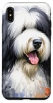 iPhone XS Max Old English Sheepdog Dog Watercolor Artwork Case