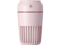 Platinet - Misty - luftfuktare 300 ml, LED-lampa, timer, fungerar även med doftolja, rosa