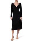 Tommy Hilfiger Women's F&F WRAP MIDI Dress LS Black XL