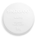 Snazaroo Classic Face and Body Paint for Kids and Adults, White Colour, Water Based, Easily Washable, Non-Toxic, Makeup, Body Painting for Parties, for Ages 3+