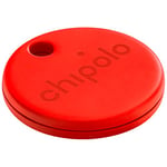 Chipolo ONE - 1 Pack - Key Finder, Bluetooth Tracker for Keys, Bag, Item Finder, Out of Range Alerts and Other Premium Functions Works with Chipolo app (iOS & Android compatible) RED