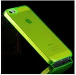 GREEN iPhone 5 5C 5S Crystal Clear Plastic Skin Case Cover Thin Transparent New