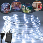 Swanew Tuyau lumineux led Chaîne de lumière Tuyau lumineux Party Light Garden Blanc-40m