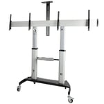 Dual Tv Cart - 37-60in Tvs - Height Adjustable - Lockable Whe