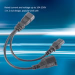 C14 Male To C13 Nema 5‑15R Female Y Splitter Power Cord 1 In 2 Out 10A 250V Wat