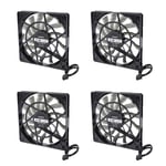 Tlily - 4X Mince 12 mm D'Épaisseur 120X120X12mm 12V Ordinateur de Bureau Hôte Ventilateur Silencieux avec Vitesse 12CM Châssis Refroidissement