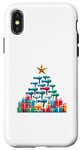 Coque pour iPhone X/XS Christmas Tree Sèche-cheveux Coiffure Coiffeur Coiffeuse