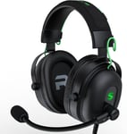 Casque Gaming avec Micro Cardioïde Anti-Bruit, Casque Gamer pour PC, PS4, PS5, Xbox, Switch, Pilotes Dynamiques de 50 mm, Over-Ear Casque Micro avec Lumière LED