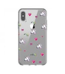 Coque Iphone XR licorne coeur unicorn cute kawaii transparente