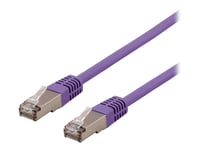 Deltaco - Patch-Kabel - Rj-45 (Hane) Till Rj-45 (Hane) - 1 M - Sftp - Cat 6A - Halogenfri, Formpressad - Lila