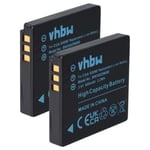 vhbw 2x Batterie compatible avec Panasonic SDR-S10, SDR-S10EG-K, SDR-S10EG-S, HM-TA1, SDR-S10E, SDR-S15 appareil photo (600mAh, 3,6V, Li-ion)