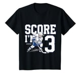 Youth Three Year Old Ice Hockey 3rd Birthday hockey player Party T-Shirt