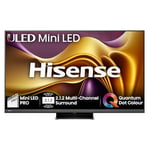 Hisense 55 Inch Mini-LED Smart TV 55U86KQTUK, Quantum Dot Colour, Dolby Vision IQ & Atmos, iMax Enhanced, 2.1.2 Channel Speakers, Youtube, Netflix and Disney+