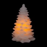 Bougie Déco Led "Sapin" 10cm Blanc