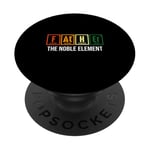 Father The Noble Element Funny Retro Science Fathers Day PopSockets Adhesive PopGrip