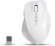 Souris silencieuse sans fil au design ergonomique sans fil DPI réglable (800/1200/1600) Surface antidérapante 6 boutons 2,4 GHz avec récepteur USB pour ordinateur portable/PC Windows/iOS