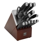 Henckels Elan 14-pcs, Knife block set, brown