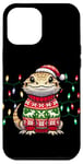 Coque pour iPhone 12 Pro Max Bearded Dragon Christmas Party Design Xmas lights