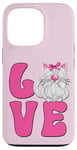 Coque pour iPhone 13 Pro White Kitten Graphic For Women Funny Cat Mom Pink Love Cat