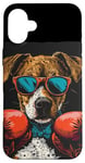 Coque pour iPhone 16 Plus Événement de combat amusant avec ce costume de chien de boxe amusant