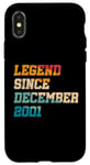 Coque pour iPhone X/XS 23 Year Old Legend Since December 2001 Vintage 23e anniversaire