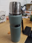 Thermos Stainless Steel Flask With Handle For Travel Tea Coffee 1.2L Pale Green