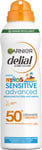 GARNIER DELIAL Spray solaire anti-sable Sensitive Advanced pour enfants pour peaux claires et sensibles, haute protection IP50+ - 150 ml