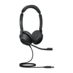 Jabra Evolve2 30 MS Wired Stereo Headset Over-the-ear Noise Canceling USB Microphone Black