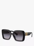 Miu Miu MU10YS8 Women's Rectangular Sunglasses, Black