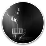 2 x Vinyl Stickers 7.5cm (bw) - Espresso Coffee Shop Cafe Machine  #43040