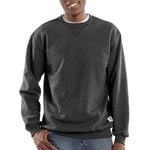 Carhartt Sweat-Shirt Mi-Épais avec Col Ras-de-cou Loose Fit Homme, Carbone chiné (Carbon Heather), L