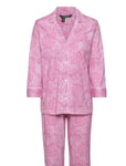 Lauren Ralph Lauren Homewear Lrl Heritage 3/4 Sl Classic Notch Pj Set Rosa