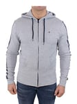 Tommy Hilfiger Sweat À Capuche Homme Fermeture Éclair Zip, Gris (Grey Heather), M