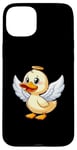 Coque pour iPhone 15 Plus Adorable canard d'ange avec ailes et halo