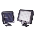 tibelec, Mini Projecteur LED 3W / 300 Lumens, Avec Panneau Solaire Déporté et Détecteur de Mouvement 3W, Solution pratique et écologique pour l’éclairage extérieur, Noir