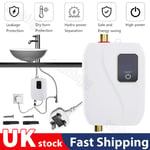 Mini Instant Electric Tankless Hot Water Heater Kitchen Bathroom Sink Tap Under