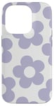 iPhone 14 Pro Pastel Lilac and white Daisy Pattern Cute Aesthetic Retro Case