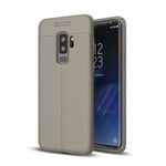 Samsung Galaxy S9 Plus      Leather Texture Case    Grey