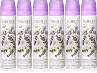 Yardley English Lavender Body Fragrance Spray 75ml x 6